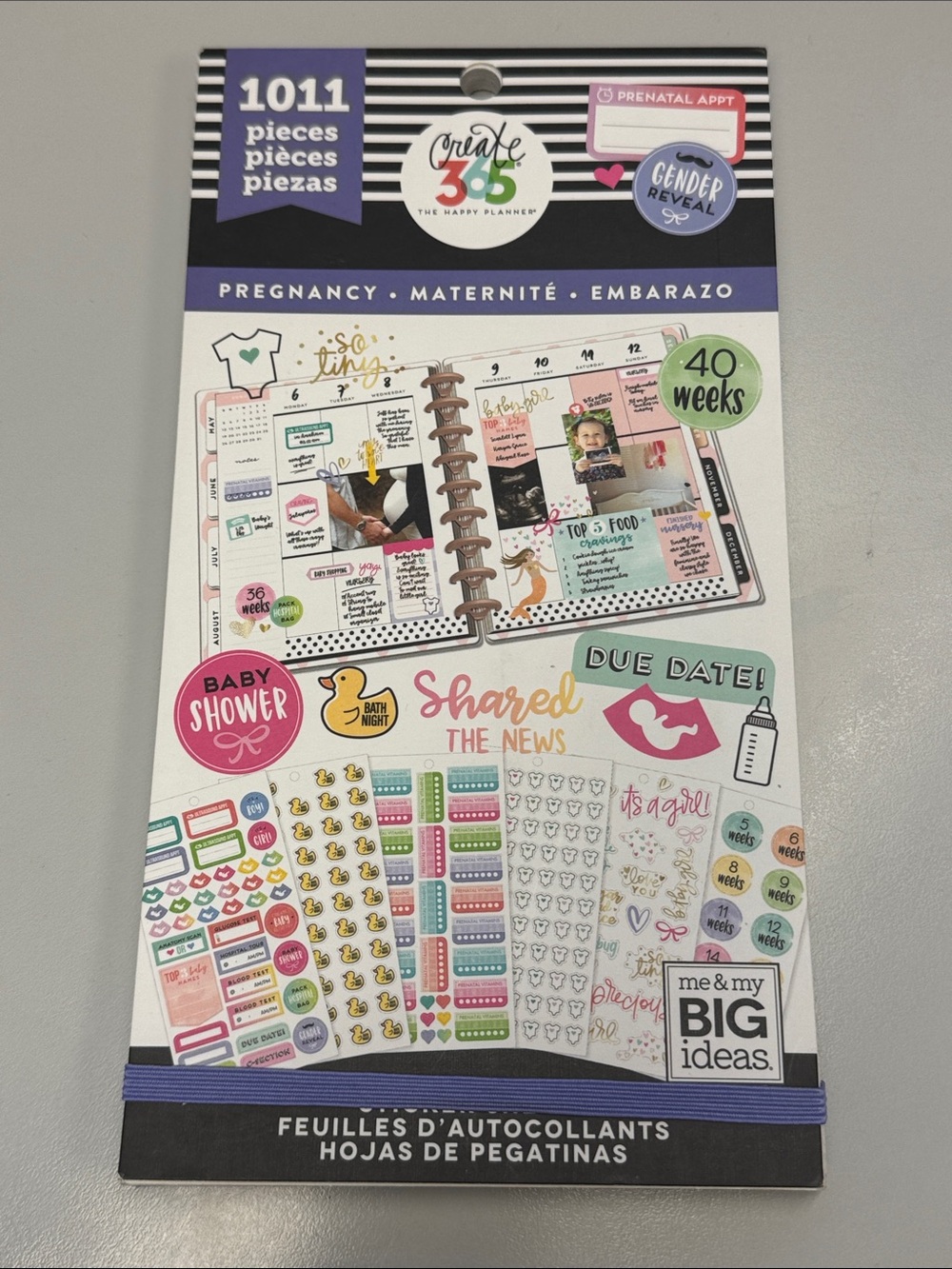 Create 365 Pregnancy Sticker Pack by me & my BIG ideas — Pastel Pink & Purple